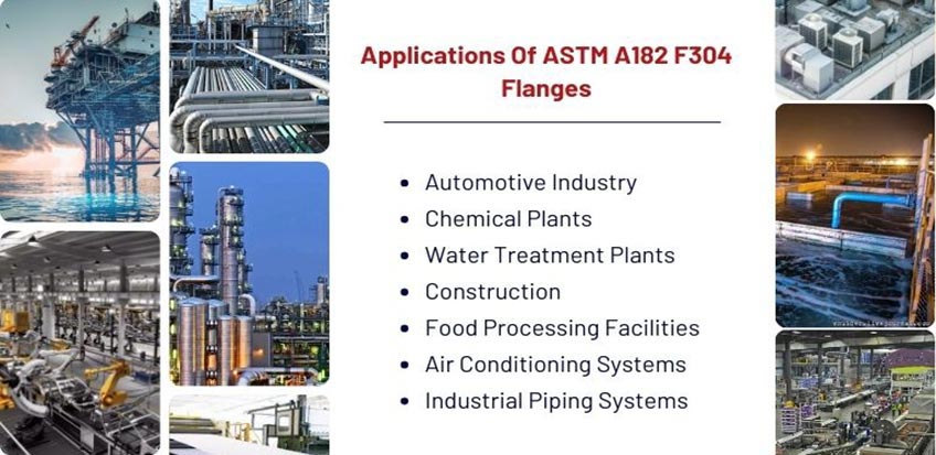 ASTM A182 F304 Flanges Applications