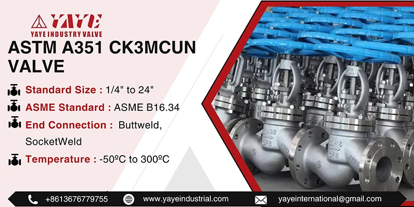 ASTM A351 CK3MCUN Valve