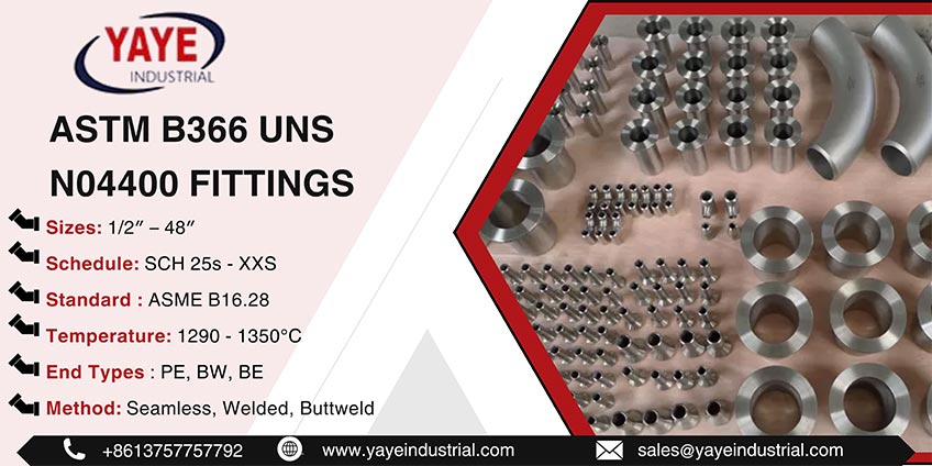 ASTM B366 UNS N04400 Fittings 