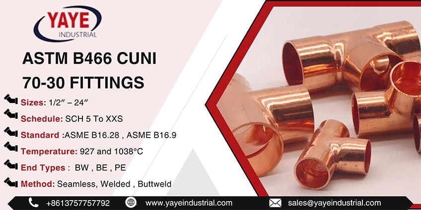 ASTM B466 CUNI 70-30 Fittings