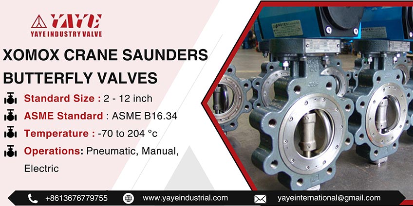 XOMOX Crane Saunders Butterfly Valves